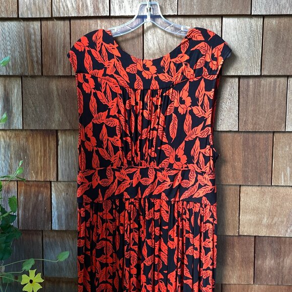 EUC Plenty by Tracy Reese Black/Red Floral Print Robin Dress in Women's X-Large - Picture 2 of 12